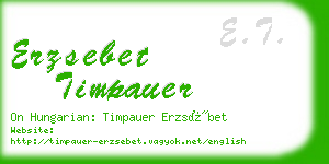 erzsebet timpauer business card